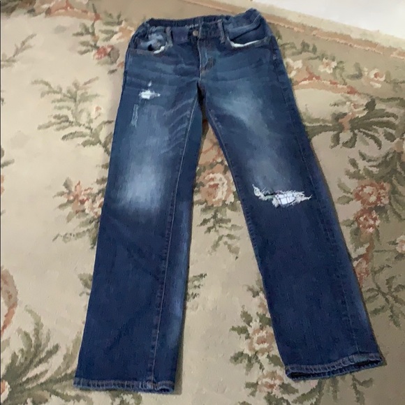 This is two pairs of jeans and a plaid shirt - Picture 4 of 8